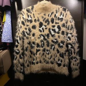 Fluffy Cheetah print sweater